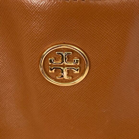 Tory Burch Women's Leather Robinson Double Zip Tote Large Camel Tan - Picture 3 of 9